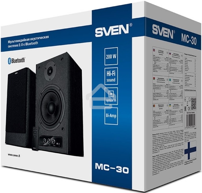 Колонки SVEN АС MC-30, черный (200 Вт, Bluetooth, пульт, Optical)