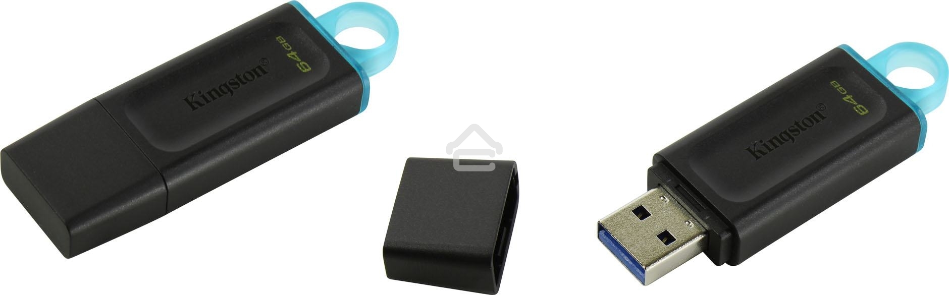 Флешка USB R/W R/W Kingston 64GB USB3.2 Gen 1 DataTraveler Exodia (Black + Teal)