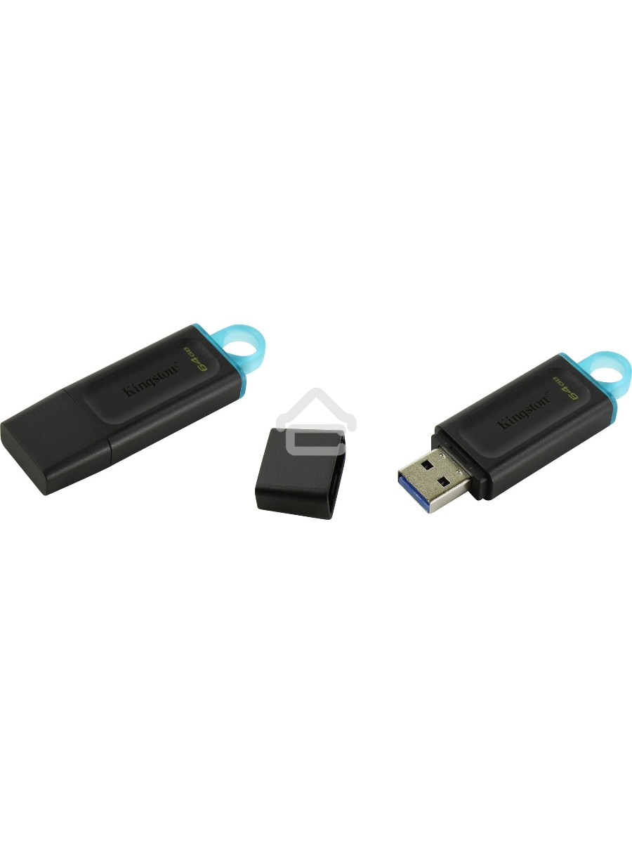 Флеш диск Kingston 64GB USB3.2 Gen 1 DataTraveler Exodia (Black + Teal)
