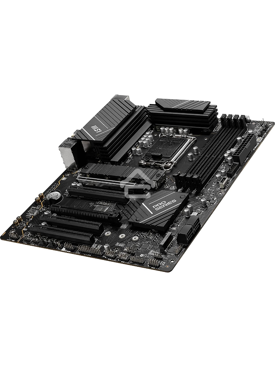 Материнская плата MSI PRO B760-P WIFI DDR4, LGA 1700, Intel B760, 4xDDR4, 4xSATA, 2xM.2, 1xPCIe 4.0 x16, 1xPCIe 4.0 x4, 3xPCIe 3.0 x1, 1xHDMI, 1xDP, 1xRJ45 2.5Gb, Wi-Fi 6E, Bluetooth 5.3, 1xUSB-C 3.2 Gen 2, 2xUSB-A 3.2 Gen 2, 4xUSB-A 2.0, 5x3.5мм, TOSLINK