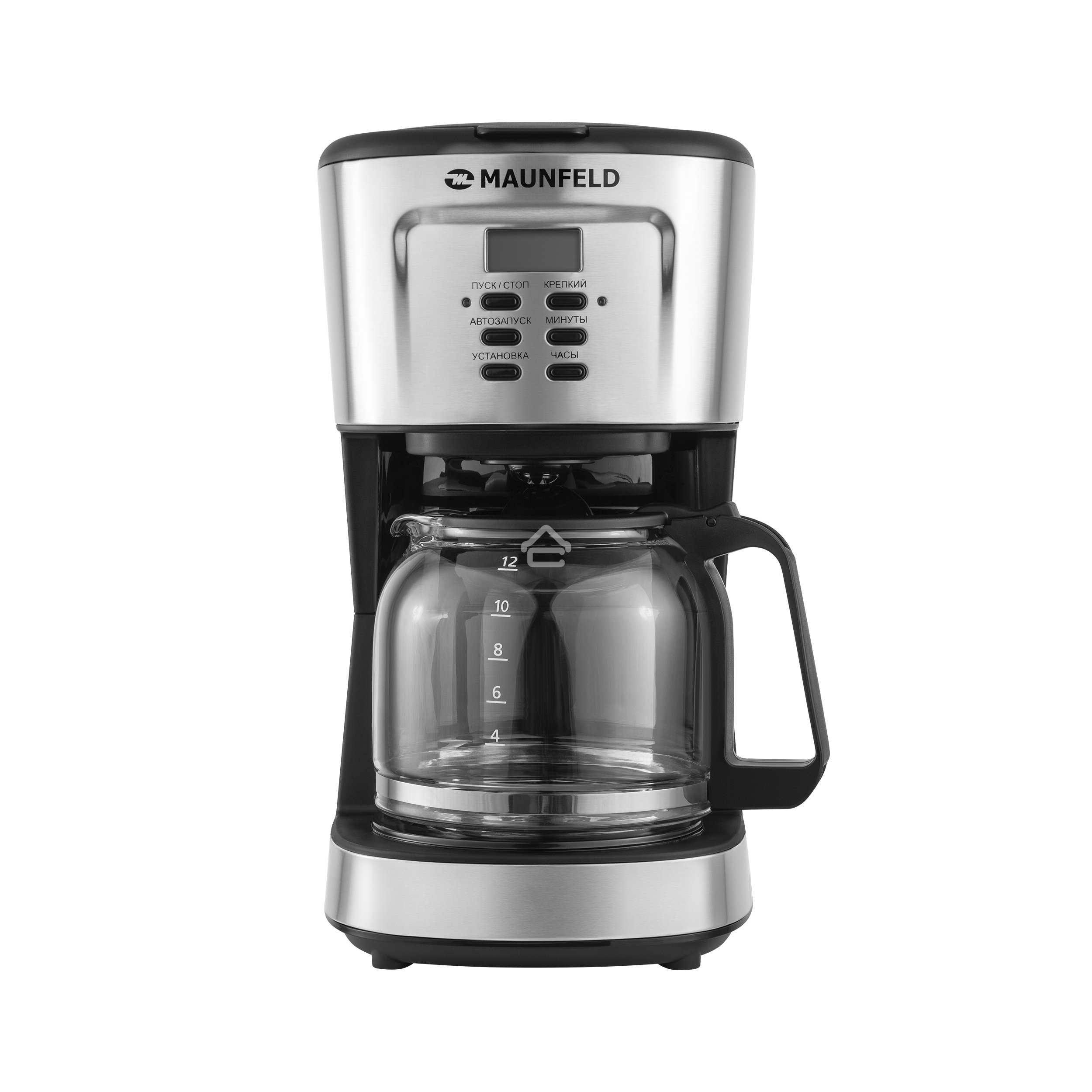 Кофеварка капельная Maunfeld MF-722S серебристый/черный, исп. кофе - молотый, 1.5 л, 900 Вт.