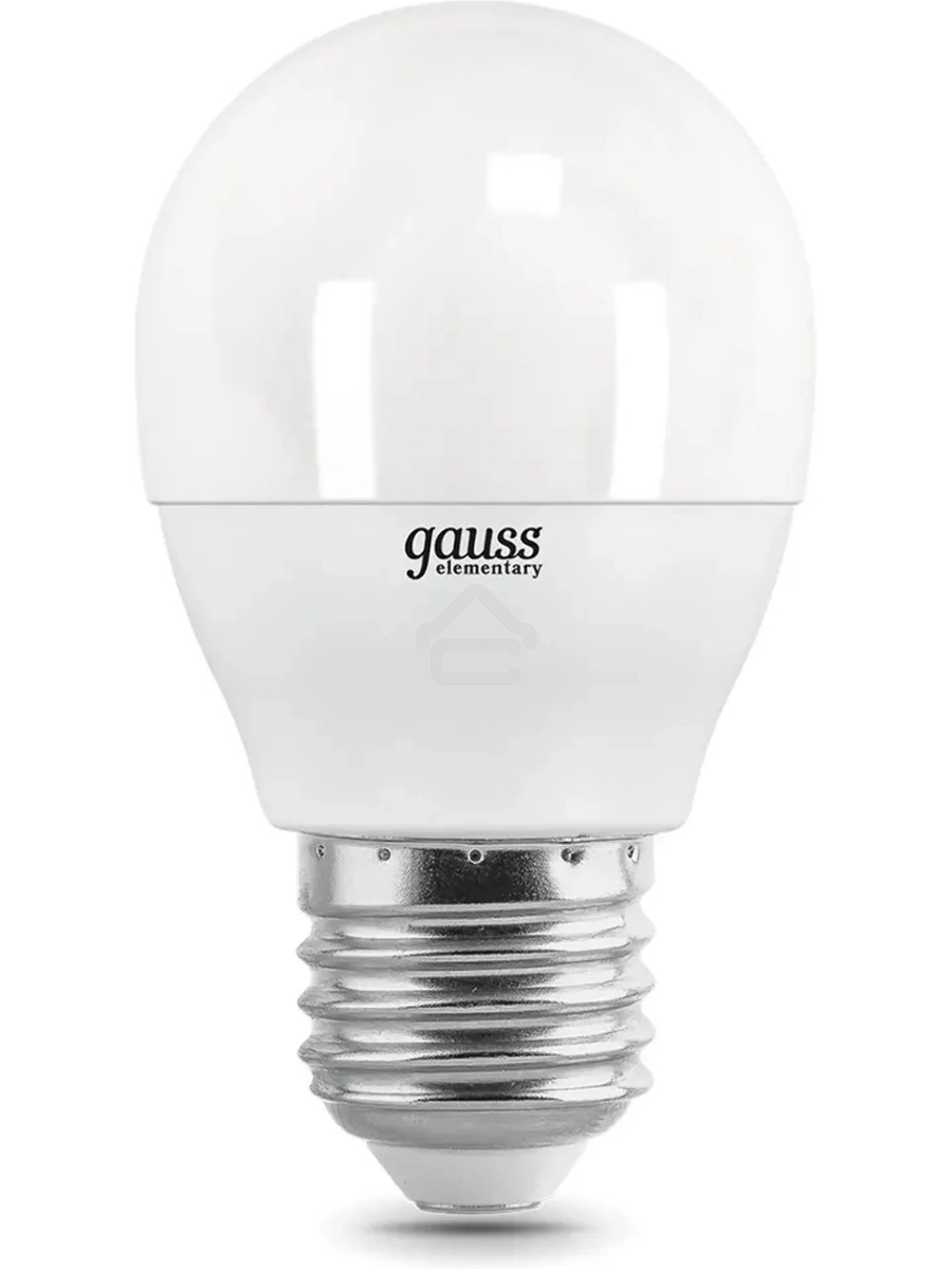 Светодиодная лампа GAUSS 53210 LED Elementary Шар 10W E27 880lm 3000K 1/10/100 0