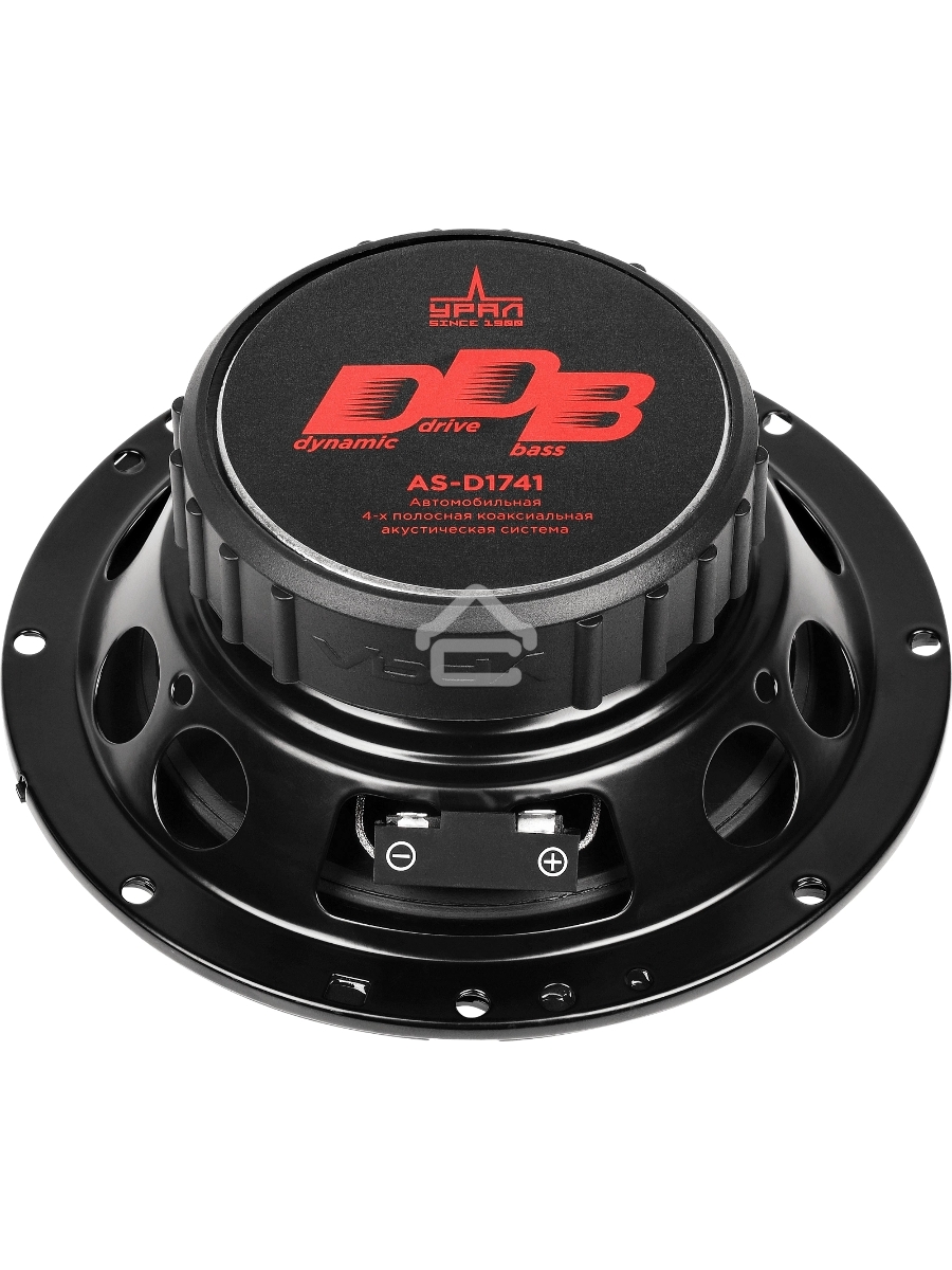 Колонки автомобильные Ural DDB AS-D1741 190Вт 16см (6.5дюйм) (ком.:2кол.) коаксиальные четырехполосные