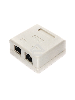 Монтажное оборудование Розетка GEMBIRD NAS214 RJ-45 кат.STP 5e внешняя экранированная 2 порта, 110&Krone