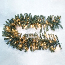 Еловый шлейф Neon-night искусственный 2,7 м Теплое белое свечение 80 LED