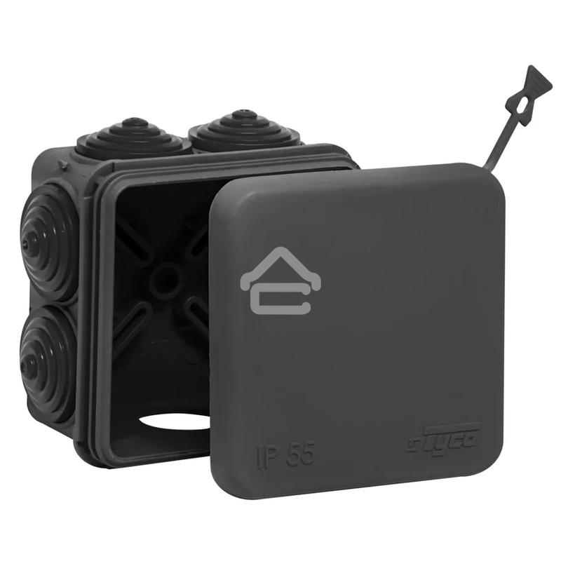 Коробка распределительная ОП 70х70х40мм УХЛ1 IP55 черный Ruvinil 67030Ч