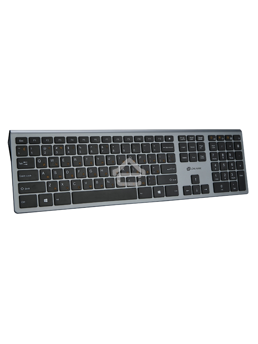 Клавиатура Oklick 890S серый USB беспроводная slim