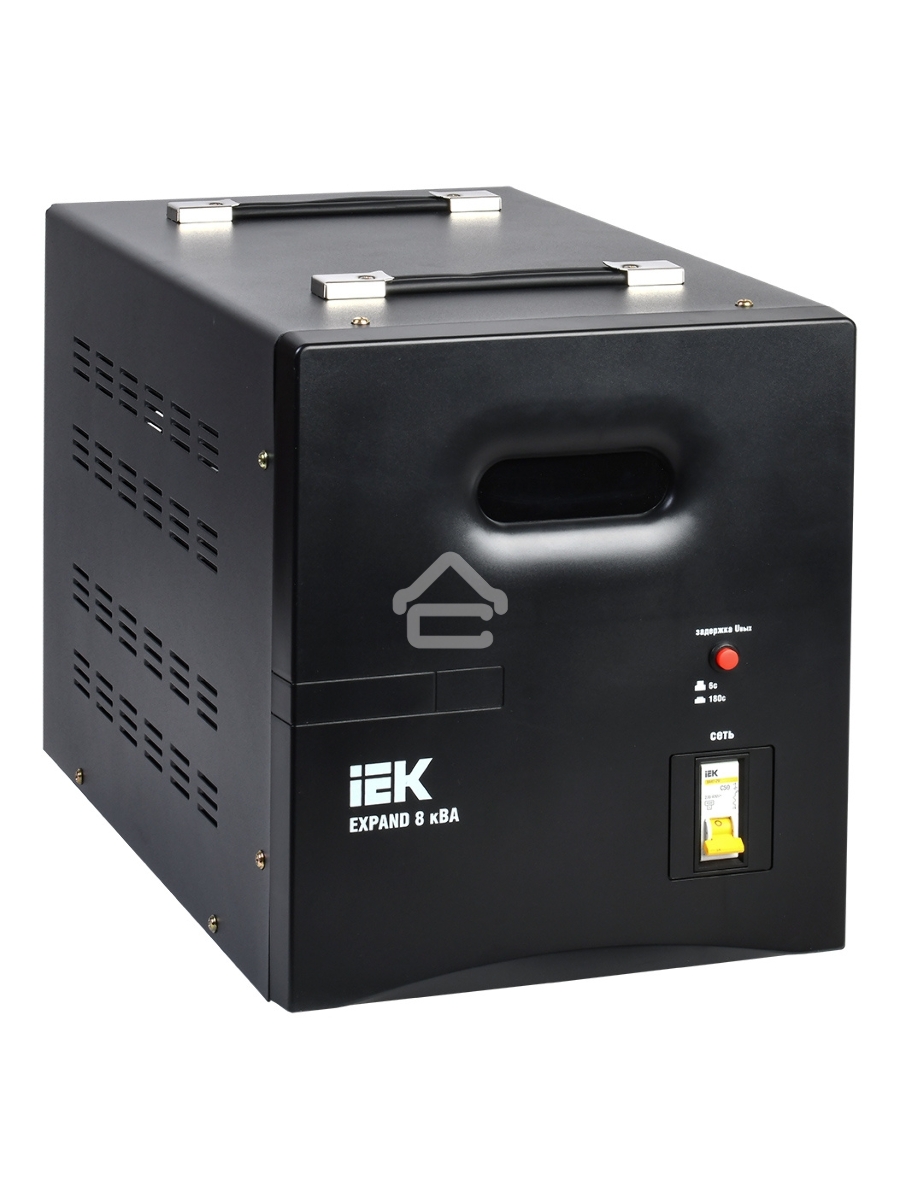 Стабилизатор напряжения IEK Expand 8кВА однофазный черный (IVS21-1-008-11)