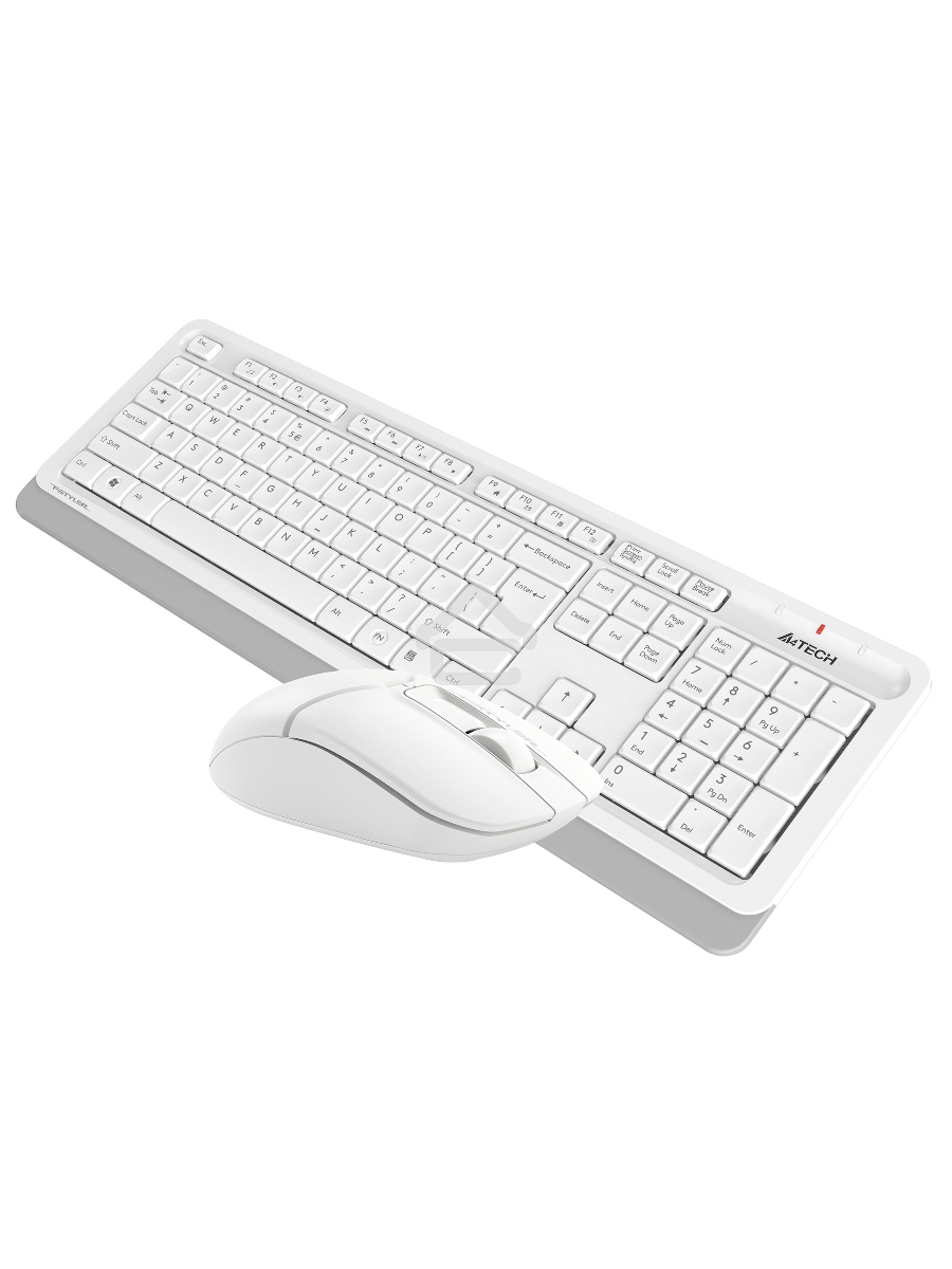 Клавиатура + мышь A4Tech Fstyler FG1012 клав:белый мышь:белый USB беспроводная Multimedia