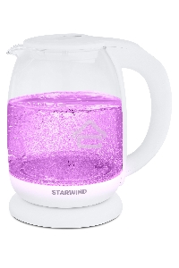 Чайник электрический Starwind SKG4215 1.7л. 2200Вт белый (корпус: стекло)