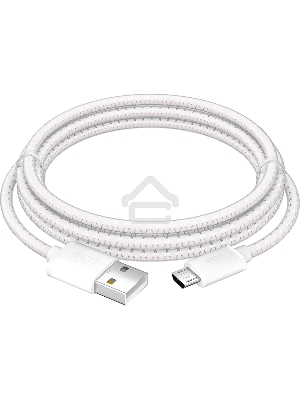 Кабель 1.5m MicroUSB, бело-розовый, белые коннекторы, быстрая зарядка, 28/24 AWG, GCR-54451