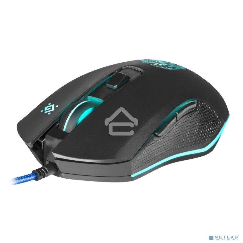 Мышь проводная Defender Sleipnir GM-927 черный, 12800 dpi, USB, кнопки - 6