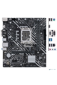 Материнская плата ASUS PRIME H610M-D D4, LGA 1700, Intel H610, 2xDDR4, 4xSATA, 1xM.2, 1xPCIe 4.0 x16, 1xPCI, 1xHDMI, 1xVGA, 1x 1Gb LAN, 2xUSB-A 2.0, 2xUSB-A 3.2 Gen 1, 3x3.5 мм, 7.1, mATX