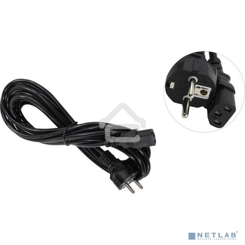 Кабель питания ExeGate Power PC-5P (Евровилка Schuko->С13) VDE-250V-3*0.75-CU, 10A, черный, 5м
