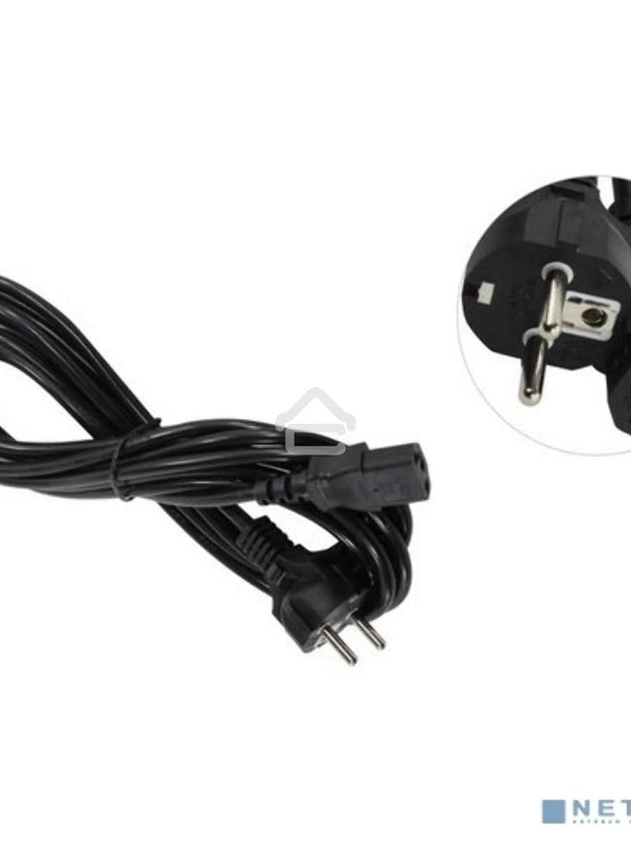 Кабель питания ExeGate Power PC-5P (Евровилка Schuko->С13) VDE-250V-3*0.75-CU, 10A, черный, 5м