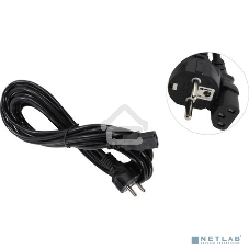 Кабель питания ExeGate Power PC-5P (Евровилка Schuko->С13) VDE-250V-3*0.75-CU, 10A, черный, 5м