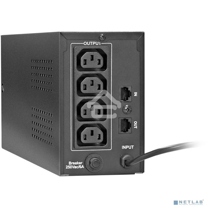 Источник бесперебойного питания ExeGate EP285473RUS Power Back BNB-850.LED.AVR.C13.RJ 850VA/480W, LED, AVR,4*IEC-C13, RJ45/11, черный