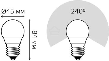Лампа светодиодная Gauss 53210 LED Elementary Шар 10W E27 880lm 3000K 1/10/100 0