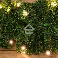 Еловый шлейф Neon-night искусственный 2,7 м Теплое белое свечение 80 LED