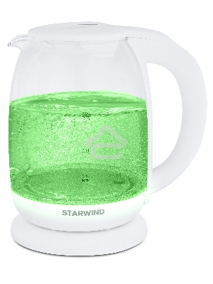 Чайник электрический Starwind SKG4215 1.7л. 2200Вт белый (корпус: стекло)