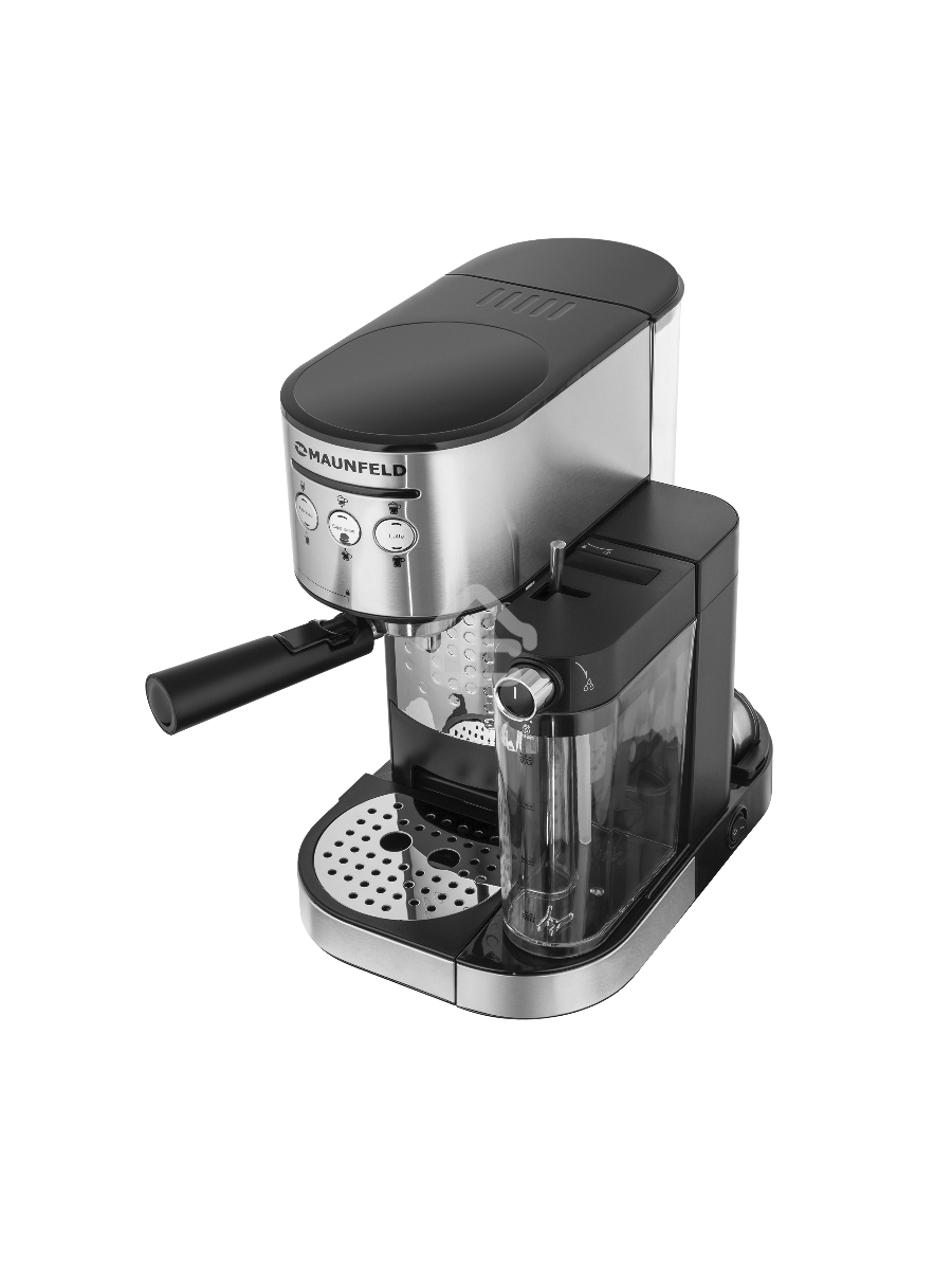 Кофеварка рожковая Maunfeld MF-720S PRO нержавеющая сталь, исп. кофе - молотый/чалды, 1.2 л, 1470 Вт, 15 Бар.