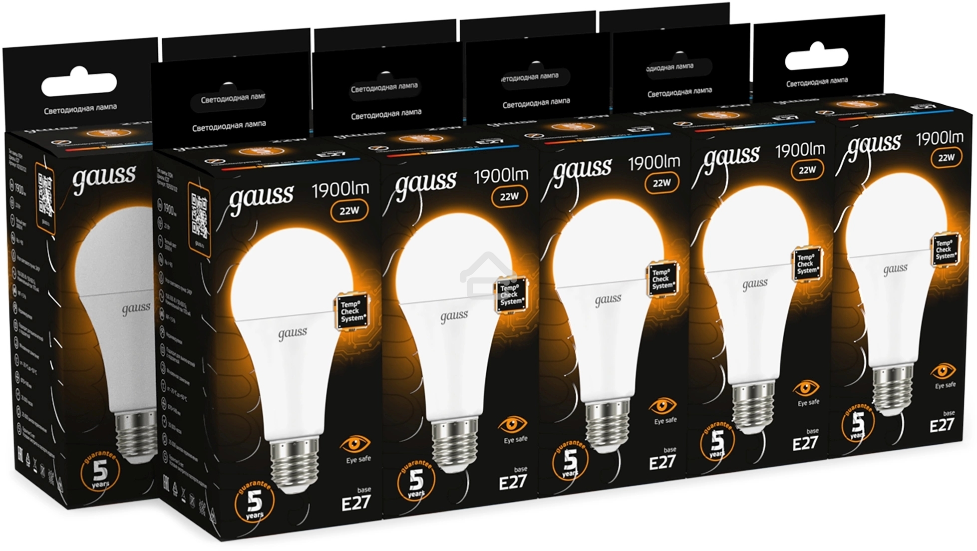 Лампа светодиодная Gauss A70 22Вт цок.: E27 груша 220B св. свеч. бел. теп. (упак.: 10 шт)