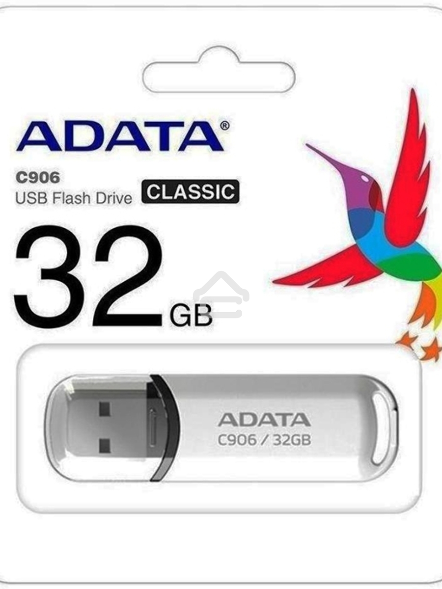 Флеш диск ADATA Flash Drive 32Gb C906 AC906-32G-RWH {USB2.0, White}