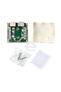 Монтажное оборудование Розетка GEMBIRD NAS214 RJ-45 кат.STP 5e внешняя экранированная 2 порта, 110&Krone