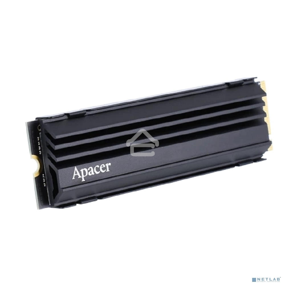 Накопитель SSD Apacer AS2280Q4U, 1Tb, M.2 2280, PCIe 4.0 x4, NVMe, R/W 7300/6000, с радиатором