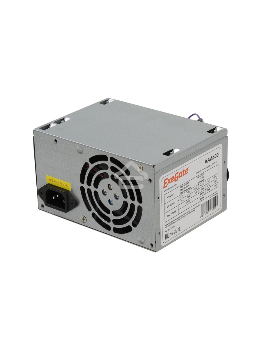 Блок питания Exegate AAA400 (ES259590RUS-S), 400Вт, 80мм, серебряный
