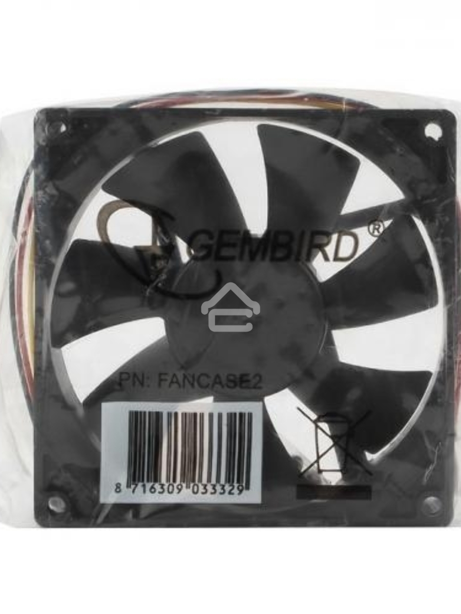 Вентилятор для корпуса Gembird FANCASE2 черный, 90 мм, 2500 об/мин, 26 дБ, 3 pin