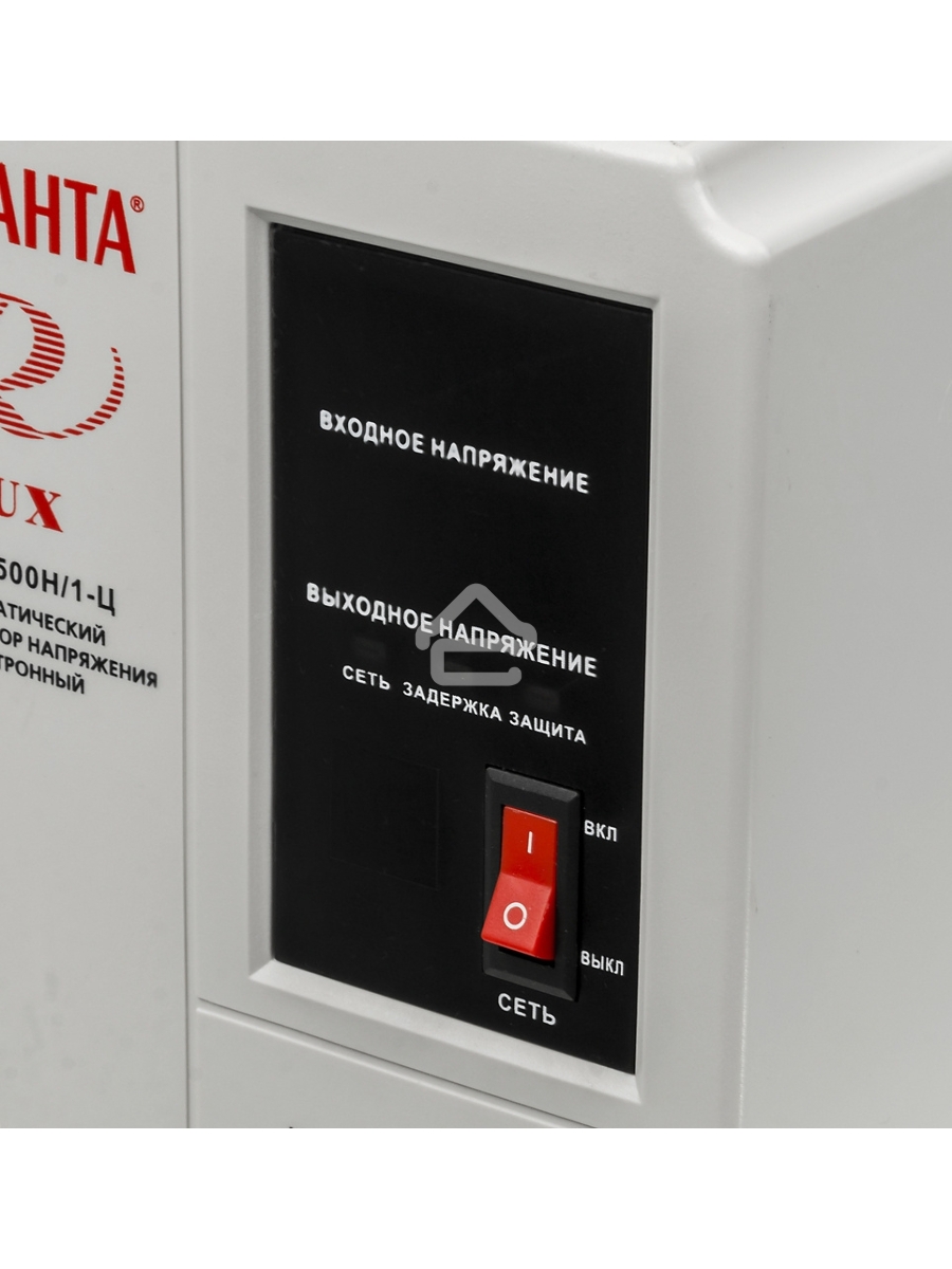 Стабилизаторы напряжения Ресанта АСН-1 500 Н/1-Ц 63/6/20 Стабилизатор Lux {220В±8%, Габариты 206х133х230, Вес 4,5кг}