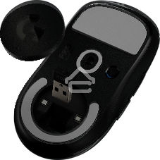 Мышь беспроводная Logitech G PRO X SUPERLIGHT черный, 25600 dpi, радиоканал, USB, кнопки - 5