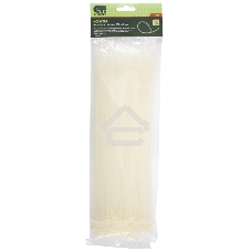 Хомуты Сибртех, 300 х 4,8 мм, пластиковые, белые, 100 шт.