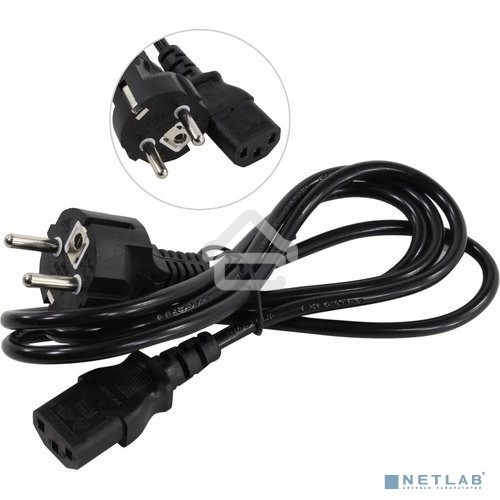 Кабель питания ExeGate Power PC-1,5P (Евровилка Schuko->С13) VDE-250V-3*0.5-CU, 6A, черный, 1.5м