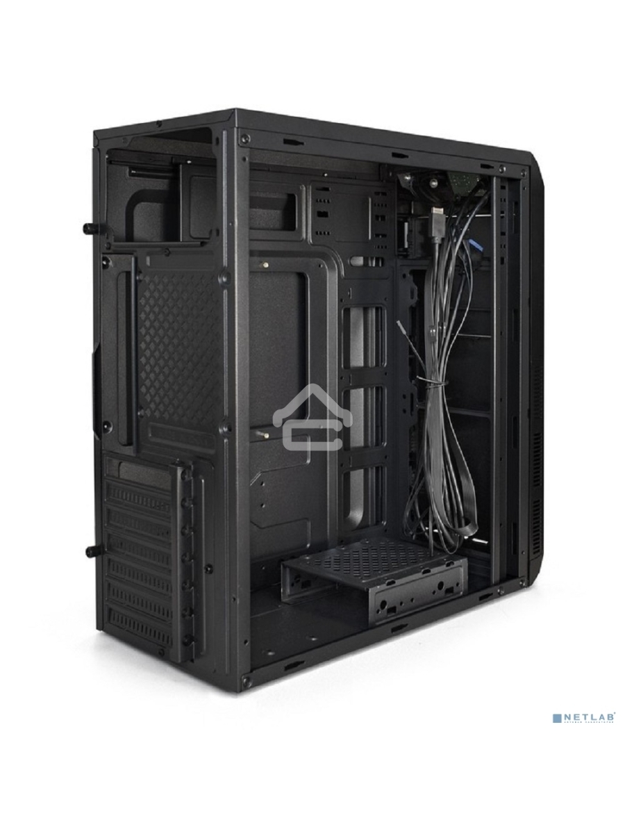 Компьютерный корпус Miditower ExeGate XP-334UC (ATX, без БП, 1*USB+1*USB3.0+1*TypeC, аудио, черный)