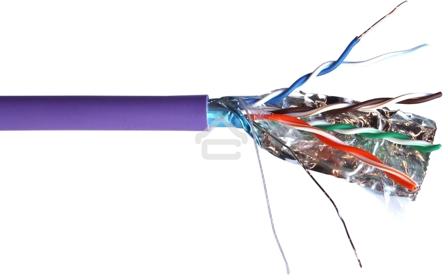 Кабель информационный Lanmaster TWT-5EFTP-NGLS cat.5e FTP 4 пары 24AWG нг(А)-LS внутренний 305м фиолетовый