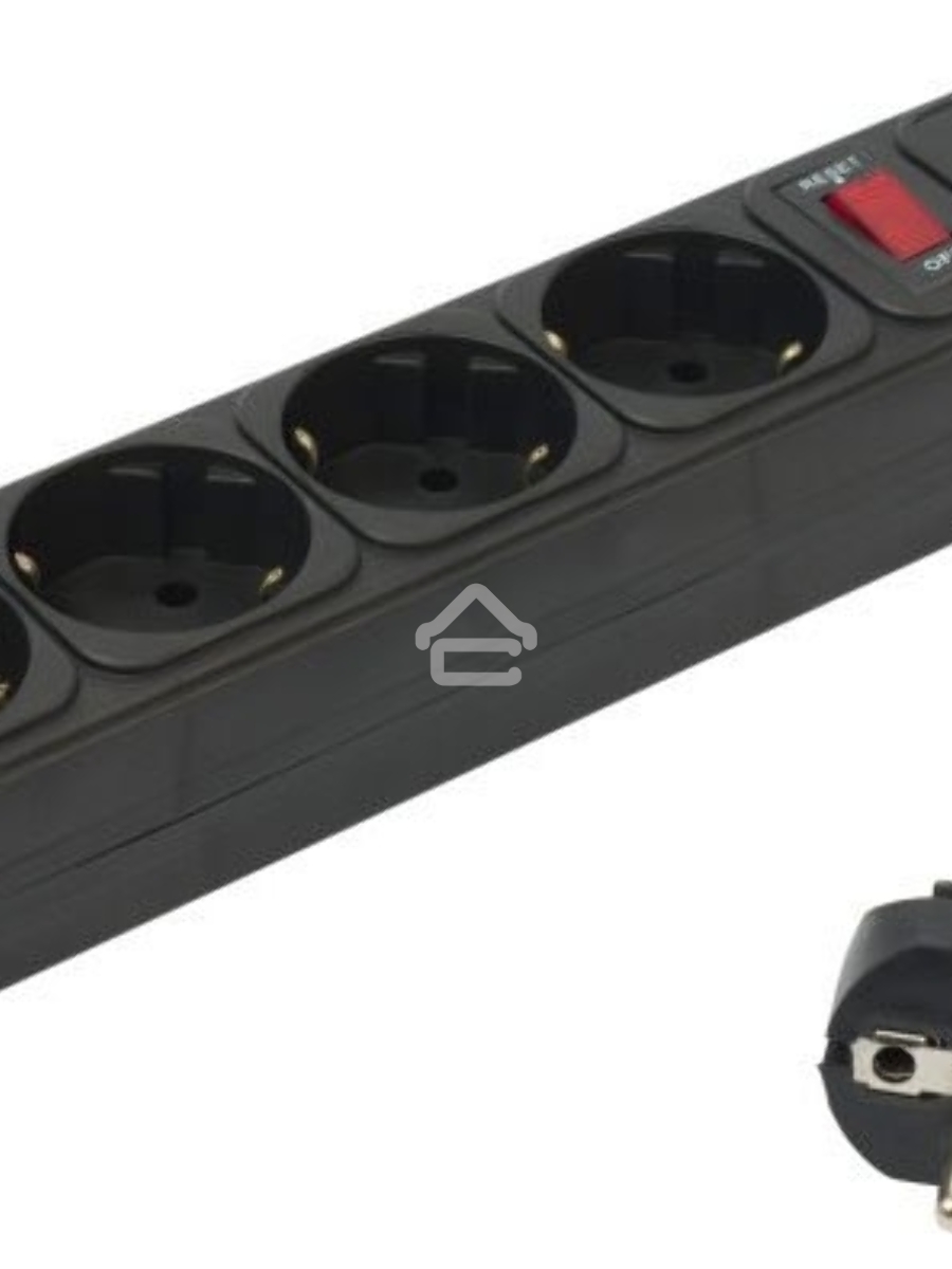 Сетевой фильтр PC Pet AP01006-5-BK 5м (5 розеток) черный
