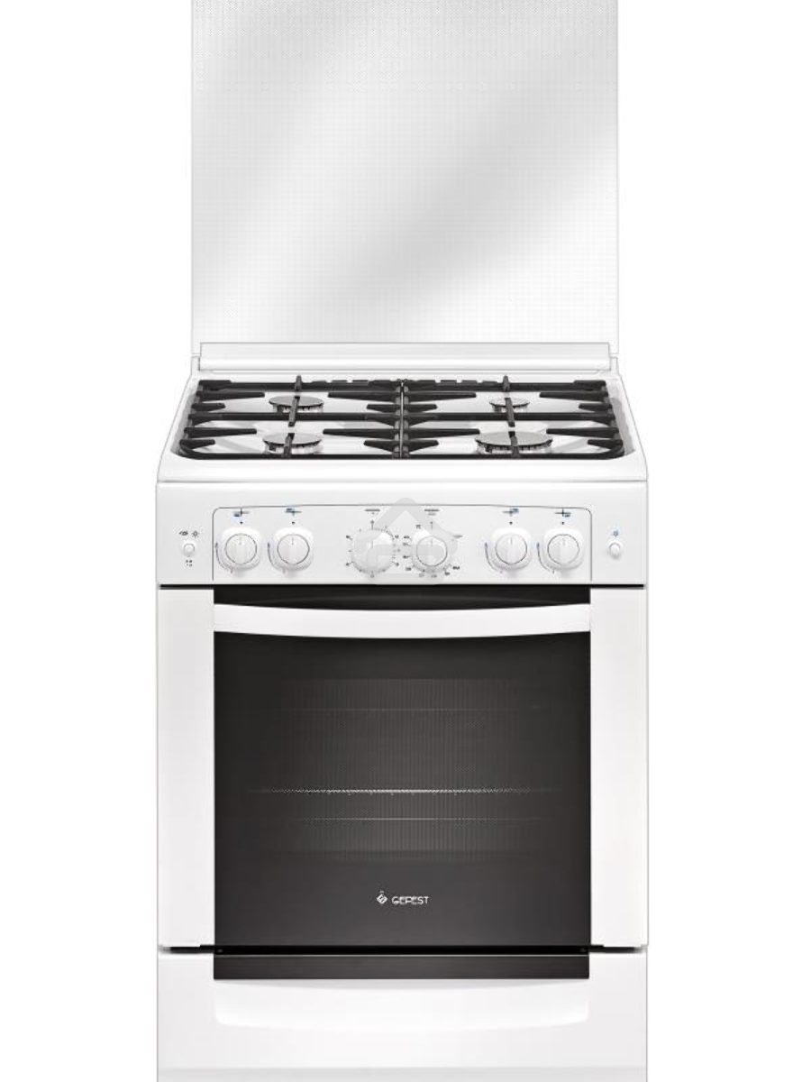 Плита газовая Gefest ПГ 6100-02 белый, конфорок 4 шт, духовка 52 л, 60 см x 85 см x 60 см