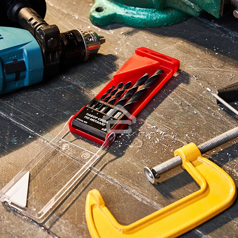 Набор сверл по металлу Kranz (HSS) диаметр 4.0-10.0 мм (5 шт.)