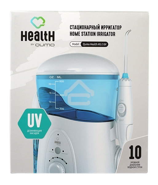 Стационарный ирригатор полости рта Qumo Health Home Station HS 2 UV (QHI-7), белый 18 Вт. 100-240 В, 50/60 Гц