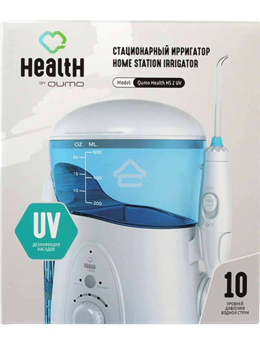 Стационарный ирригатор полости рта Qumo Health Home Station HS 2 UV (QHI-7), белый 18 Вт. 100-240 В, 50/60 Гц