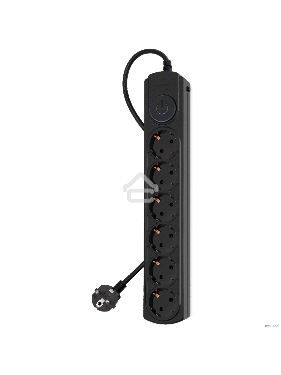 Сетевой фильтр Ippon BK-6-EU-3-10-B 3м (6 розеток) черный (коробка)