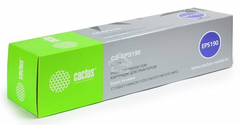 Картридж лазерный Cactus CS-EPS190 черный (4000 стр) для Epson AcuLaser C1100/C1100N/CX11/CX11N/CX11NF/CX11NFC