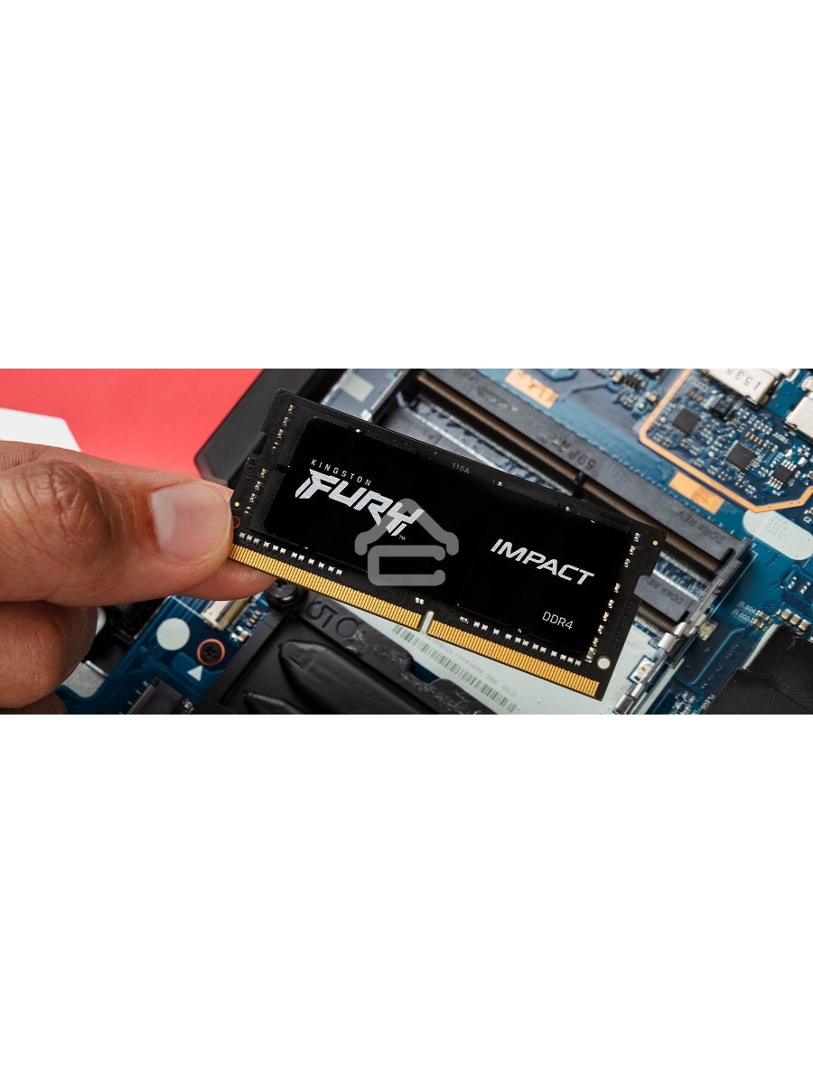 Оперативная память Kingston Fury Impact, DDR4, 8GB (1x8GB), 3200MHz, CL20, SO-DIMM