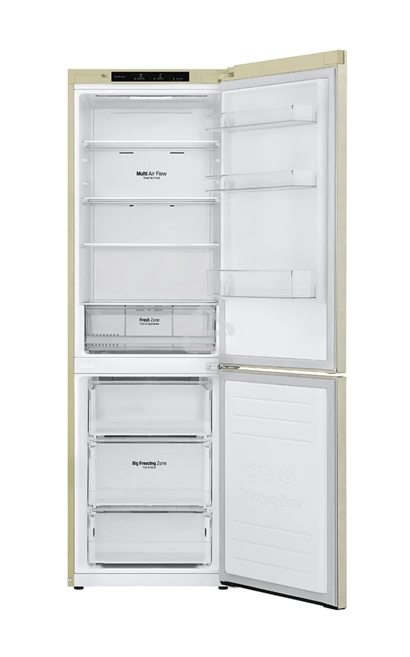 Холодильник LG GC-B459SECL бежевый двухкамерный инвертер 246/127л морозилка снизу, No Frost