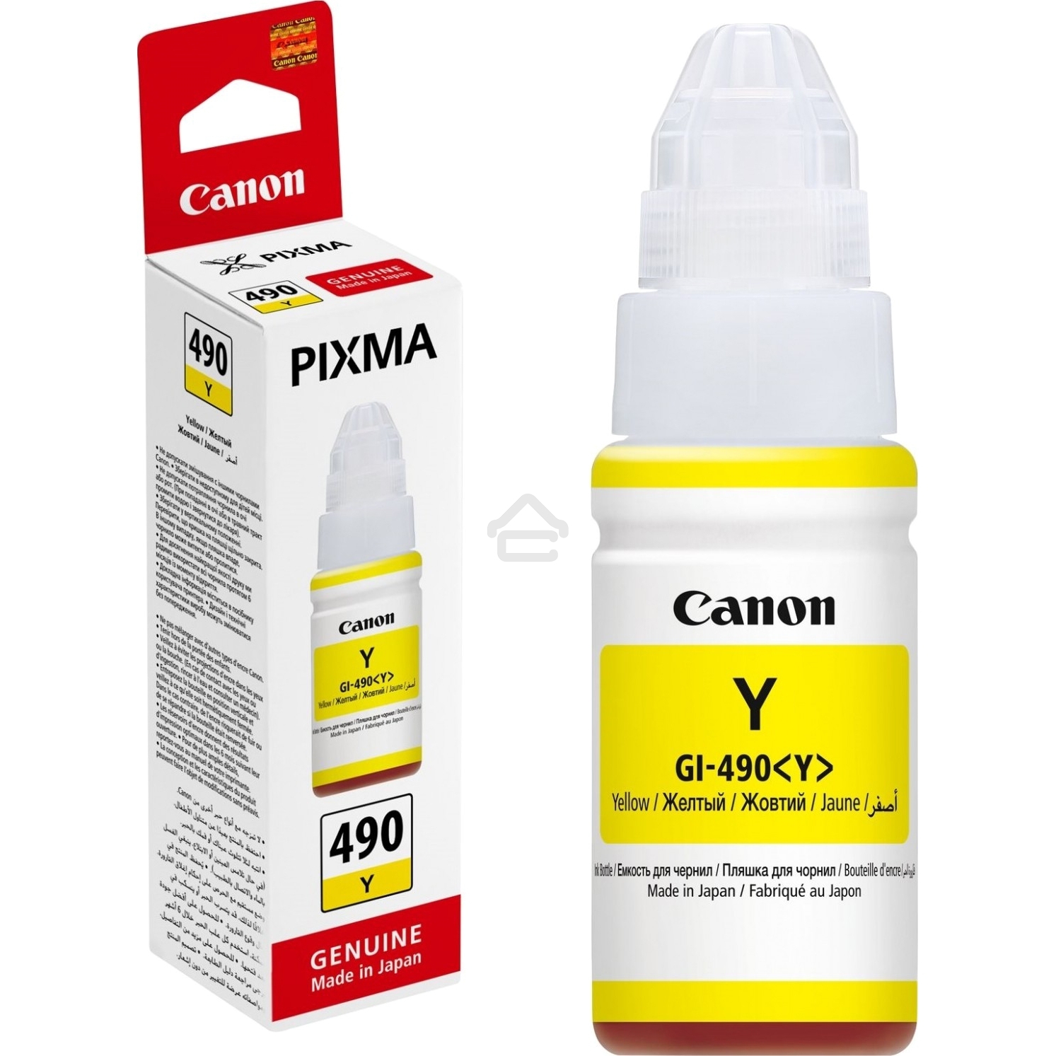 Чернила Canon GI-490Y 0666C001 желтый для Canon Pixma G1400/2400/3400 (70мл)