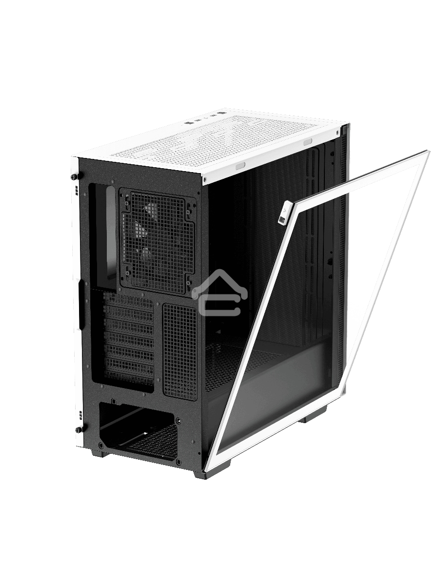 Компьютерный корпус Deepcool CH510 WH без БП, боковое окно (закаленное стекло), 1x120мм вентилятор сзади, белый, ATX
