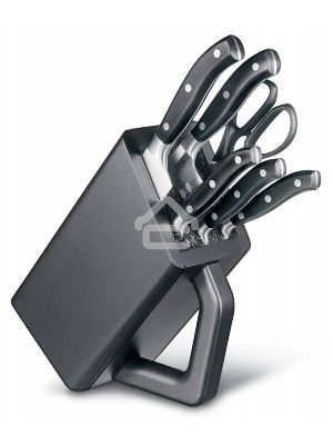 Набор ножей кухон. Victorinox Forged Cutlery Block (7.7243.6) компл.:6шт с подставкой черный подар.коробка