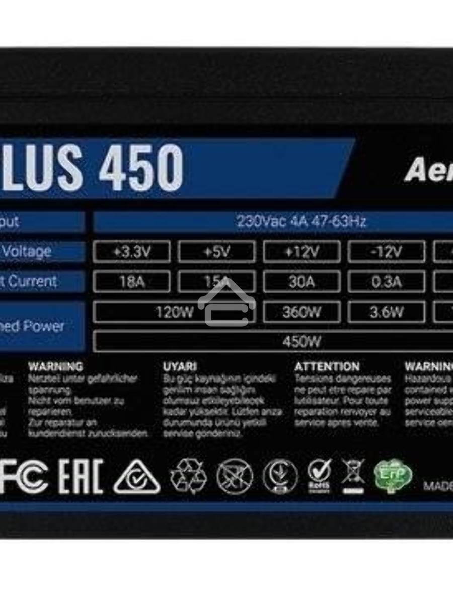 Блок питания Aerocool / Formula VX-450 PLUS, 450Вт, 120мм, черный